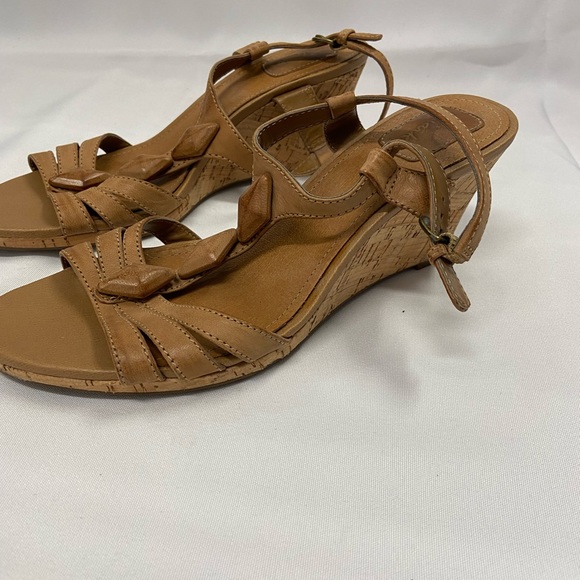 Clarks Cork Wedges Leather Sandal - Picture 3 of 4